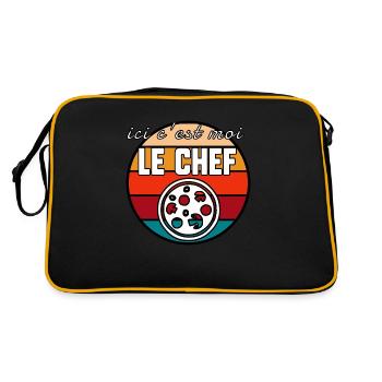 c’est moi le chef - Sac Retro - noir/or - Dos