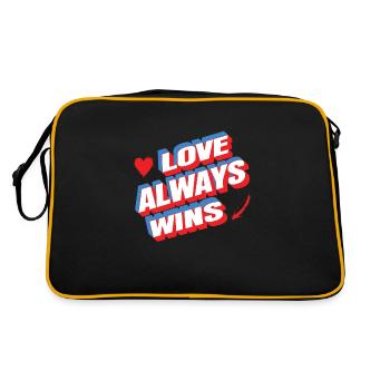 L’amour gagne toujours - Sac Retro - noir/or - Dos