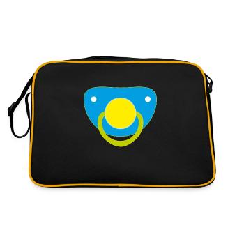 Schnulli - Retro Tasche - Schwarz/Gold - Hinten