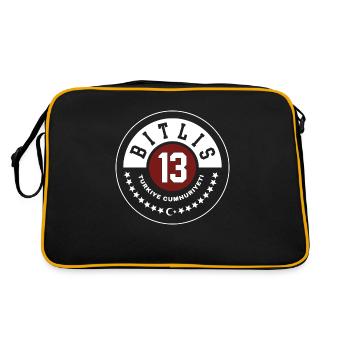 Bitlis - Retro Tasche - Schwarz/Gold - Hinten