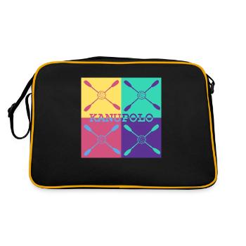 Kanupolo - stylisch und sportlich - Retro Tasche - Schwarz/Gold - Hinten