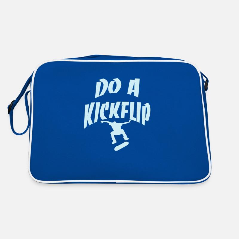 Machen Sie einen Kickflip Blue Retro Tasche