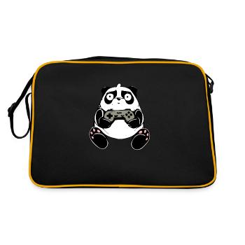 The sad little panda - Retro Bag - black/gold - Back
