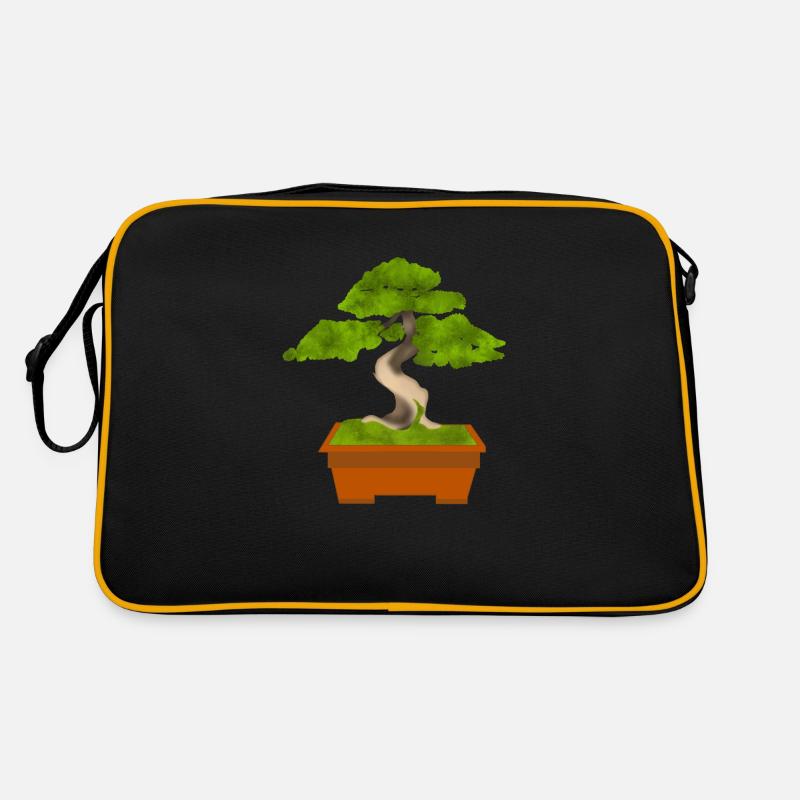 Bonsai - Retro Tasche - Schwarz/Gold
