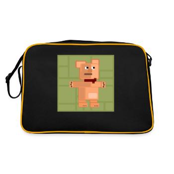 Ourson PixelArt - Sac Retro - noir/or - Dos