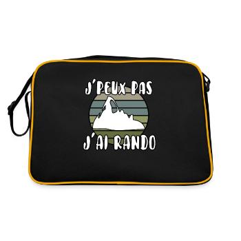 J’peux pas j’ai rando - Sac Retro - noir/or - Dos