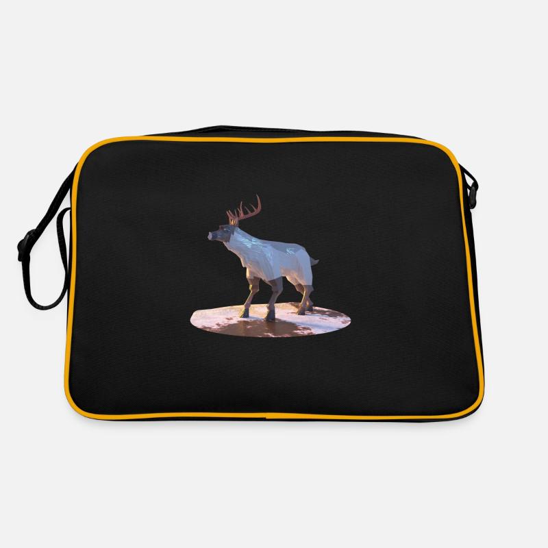 Low Poly Reindeer Retro Bag