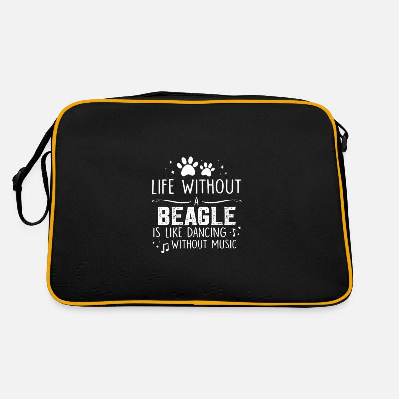 Life without beagle Retro Tasche