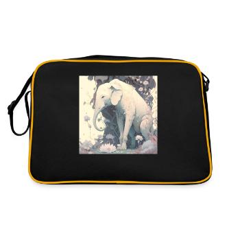 en harmonie avec l’éléphant de la nature - Sac Retro - noir/or - Dos