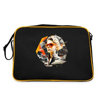 Retro Flash No35 - Retro Tasche - Schwarz/Gold - Hinten