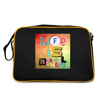 Life is beautiful - Retro Bag - black/gold - Back