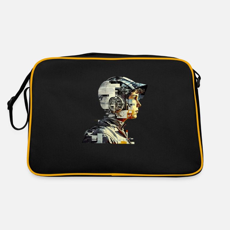 Retro Flash No41 - Retro Tasche - Schwarz/Gold