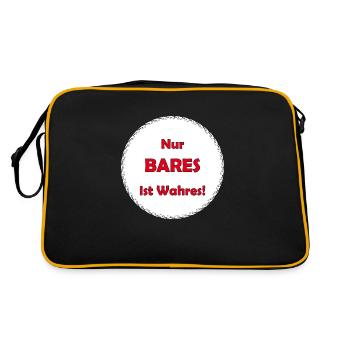 Bares - Retro Tasche - Schwarz/Gold - Hinten