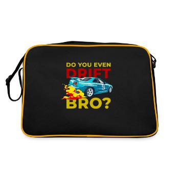 Funny car design gift idea - Retro Tasche - Schwarz/Gold - Hinten