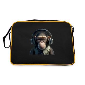 Maki le singe mélomane - Sac Retro - noir/or - Dos
