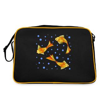 Poissons - Sac Retro - noir/or - Dos