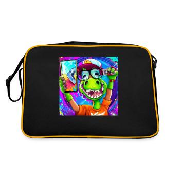 Un dinosaure cool fait cadeau à Selfie V6 - Sac Retro - noir/or - Dos