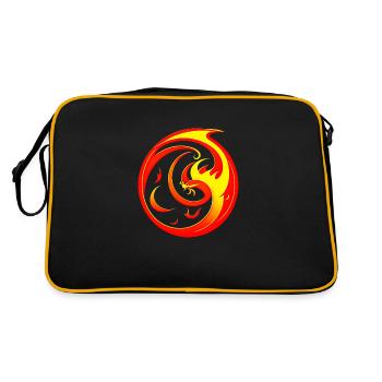 Cercle de flammes - Sac Retro - noir/or - Dos