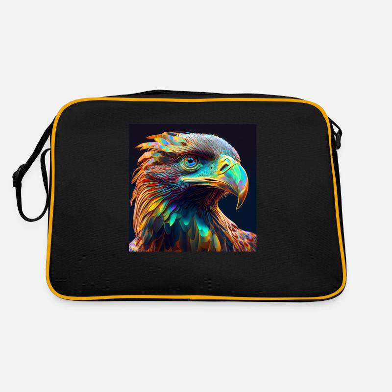 Coloured eagle, unique design, Retro Bag