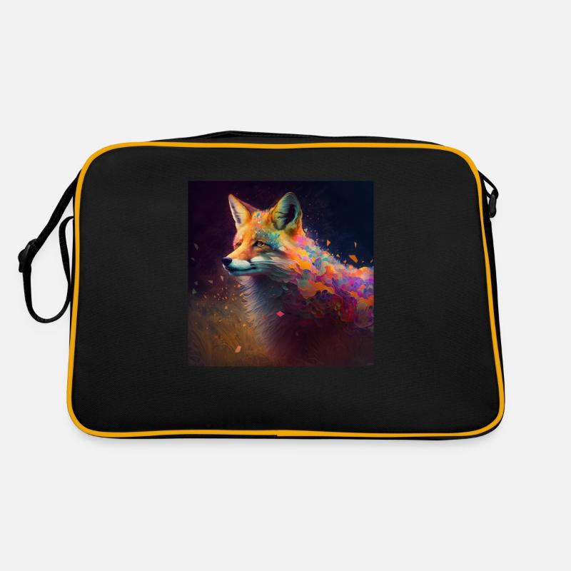 Colored fox, unique design Retro Bag