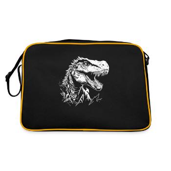 Treks Dinosaurier MBP - Retro Tasche - Schwarz/Gold - Hinten