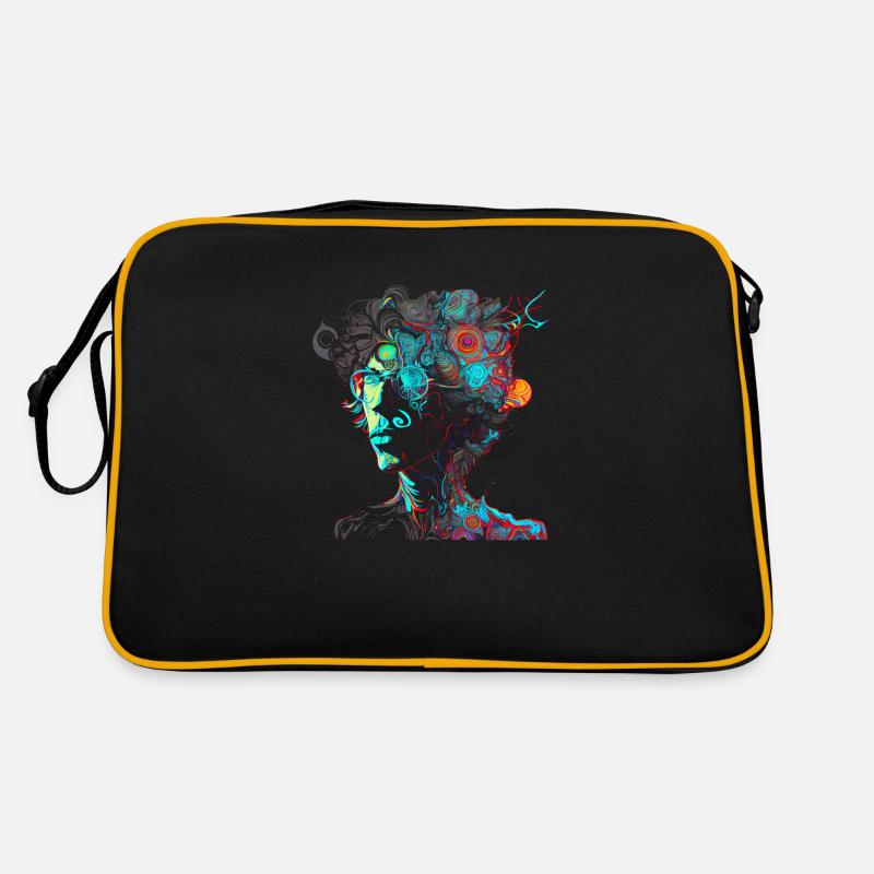 Psychedelisches Artwork, Brille - Open Mind Retro Tasche