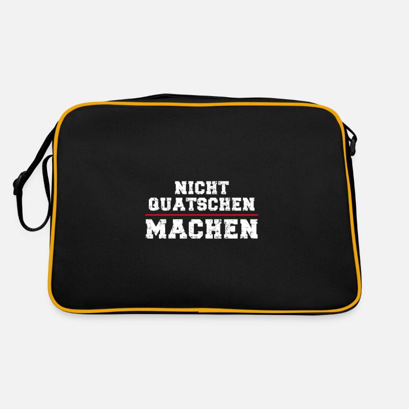 Nicht quatschen machen Retro Tasche