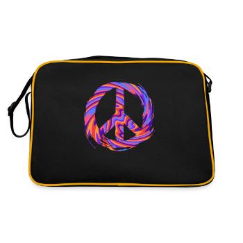 Signe de paix - Sac Retro - noir/or - Dos
