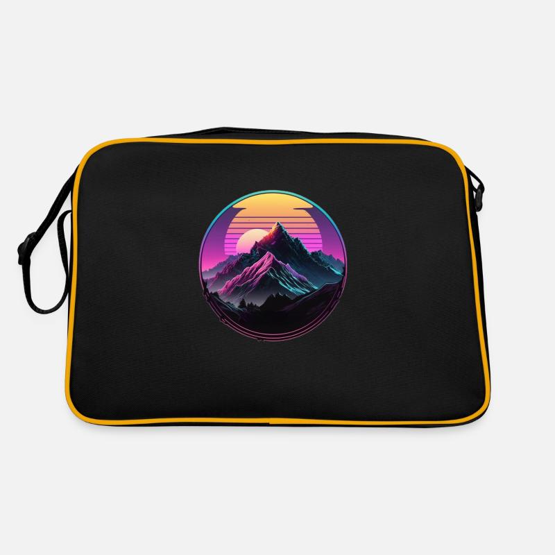 Mount Everest Synthwave Retro Tasche