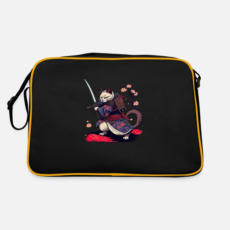 chat samouraï Sac Retro