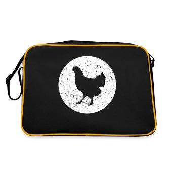 Chicken Vintage Chicken Owner Farmer Farmer - Retro Bag - black/gold - Back