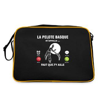 la pelote basque m'appelle faut que j'aille - Sac Retro - noir/or - Dos