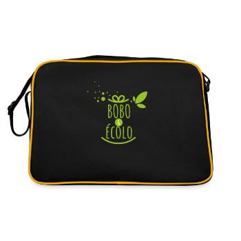 Bobo et écolo ! Humour écologie, plante, nature - Sac Retro - noir/or - Dos