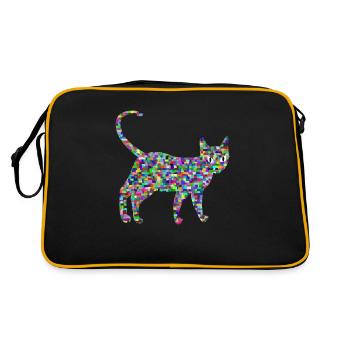Colorful Cat, Catwalk - Retro Bag - black/gold - Back