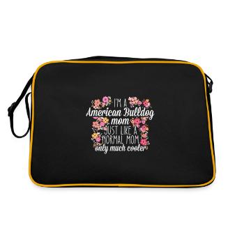 Maman bouledogue américaine - Sac Retro - noir/or - Dos
