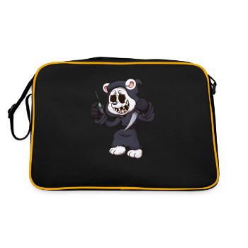 Teddy Bear Ghost Scream avec couteau et téléphone - Sac Retro - noir/or - Dos