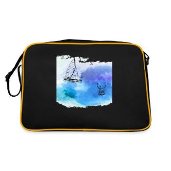 Aquarelle : Adventure Ocean - Sac Retro - noir/or - Dos