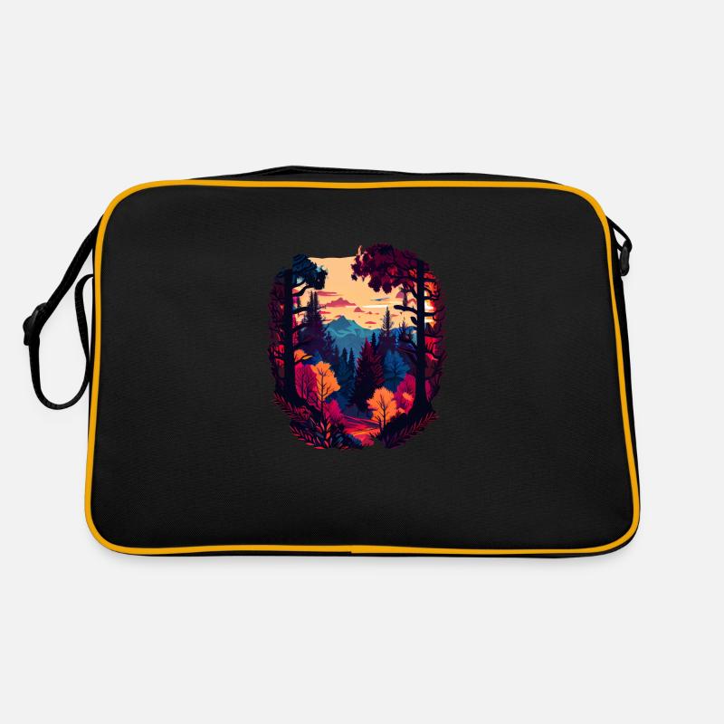 Bunter Wald Retro Tasche