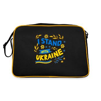 Ukraine 2023 - je Soutiens Ukraine - Ukraine 2023 - Sac Retro - noir/or - Dos