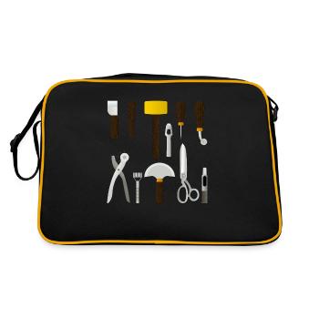Leatherworking tools - Retro Bag - black/gold - Back