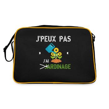 J Peux Pas J Ai Jardinage - Sac Retro - noir/or - Dos