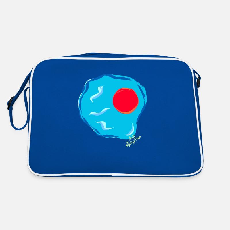 Blue fried egg Retro Bag