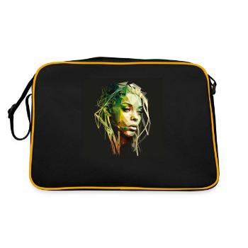 Visage femme dreadlocks n°8 - Sac Retro - noir/or - Dos