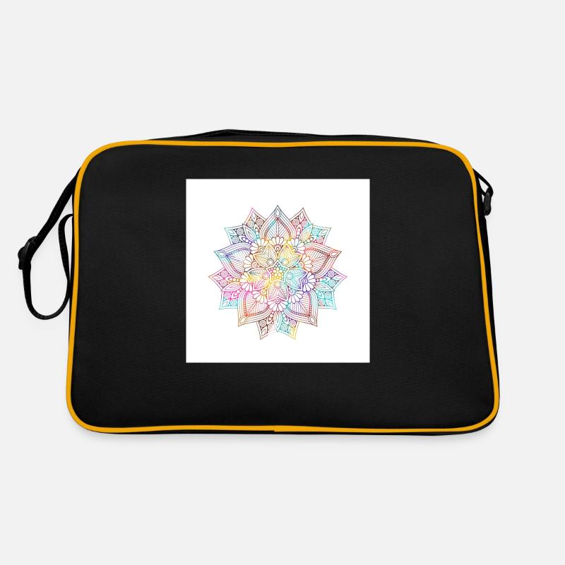Mandala - Retro Tasche - Schwarz/Gold
