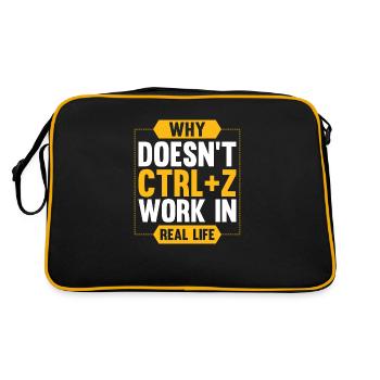 cadeau programmeur pc CTRL Z computer - Sac Retro - noir/or - Dos