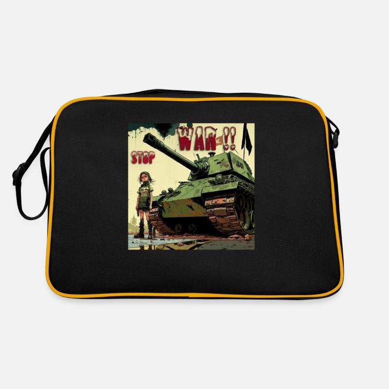 Stopt den Krieg Retro Tasche