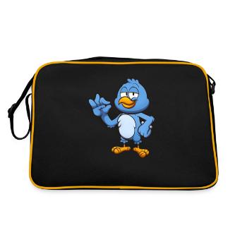 Oiseau bleu parfait - Sac Retro - noir/or - Dos