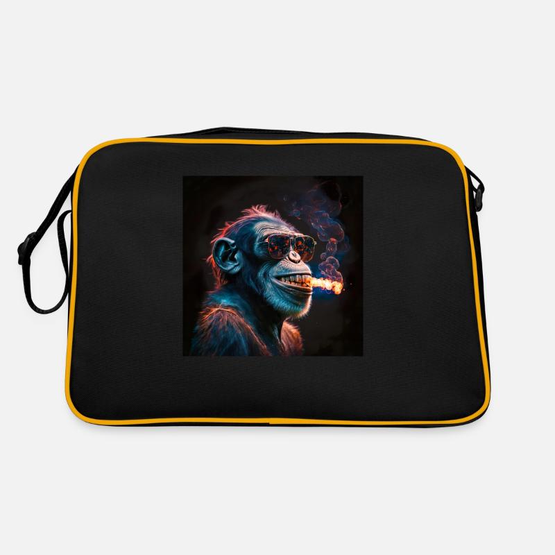 Cool Monkey, generative KI Retro Tasche