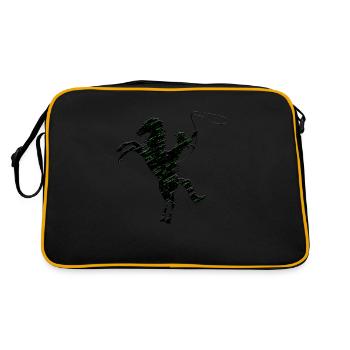 Cowboy Funny Cowboy Hat Wild Western Country - Retro Bag - black/gold - Back
