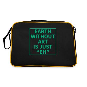 Earth without Art is just "EH" - Retro Bag - black/gold - Back